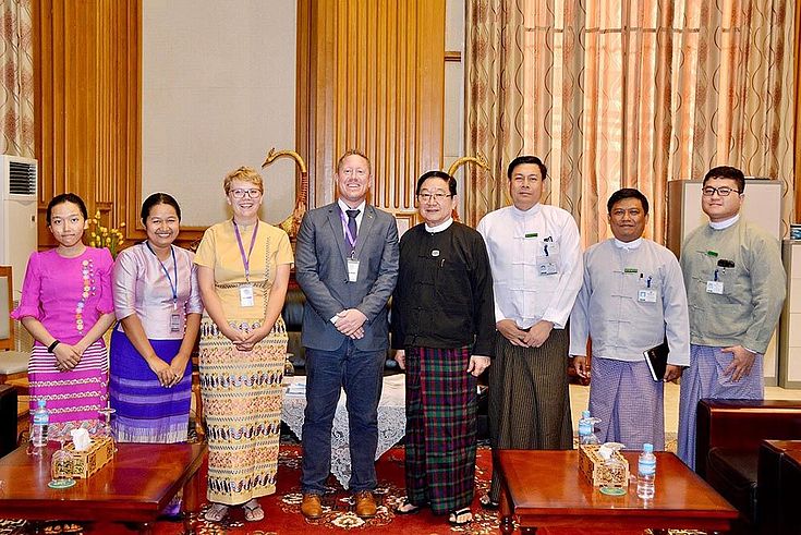 Achim Munz and the HSF Nay Pyi Taw staff had a meeting with the Speaker of the Union Parliament H.E. U T Khun Myat