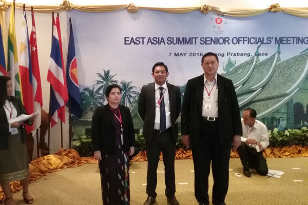 Members of the Myanmar delegation at the East Asia Summit SOM