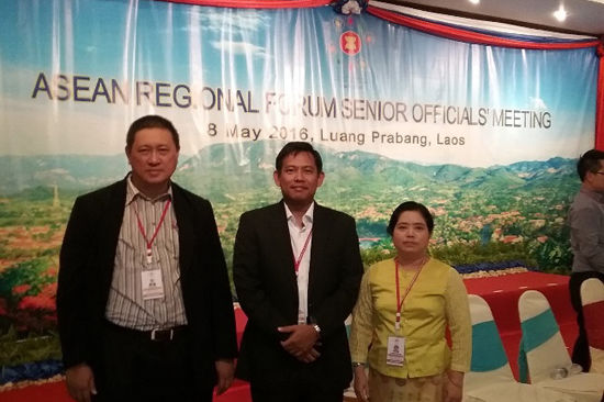 Members of the Myanmar delegation attending the ASEAN Regional Forum SOM