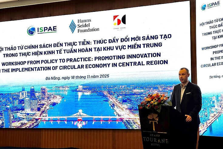 Mr Michael Siegner, Resident Representative of HSF Vietnam, delivered the opening speech