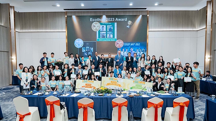 Participants in the Demo Day of Ecothon in Lao PDR in Vientiane
