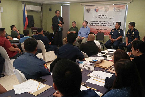 Philippine Public Safety College (PPSC) President Ricardo De Leon addressing the participants