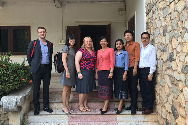 Meeting with Madame Phetsamone Sone (fourth from the left), Deputy Head, Lao Statistic Bureau