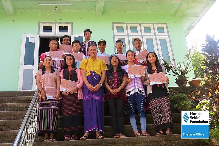 Participants with Martin H. Petrich and Lei Lei Aung (next to Petrich)