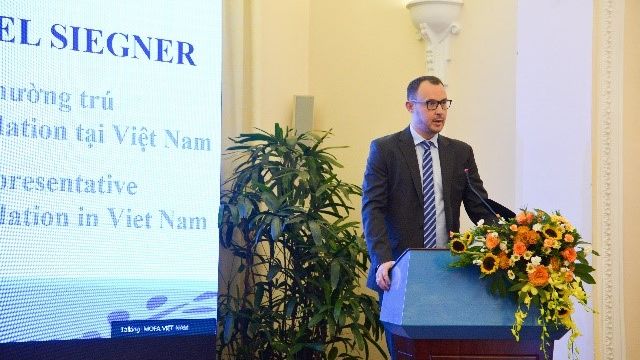 Mr Michael Siegner – Resident Representative of HSF Vietnam spoke at the event