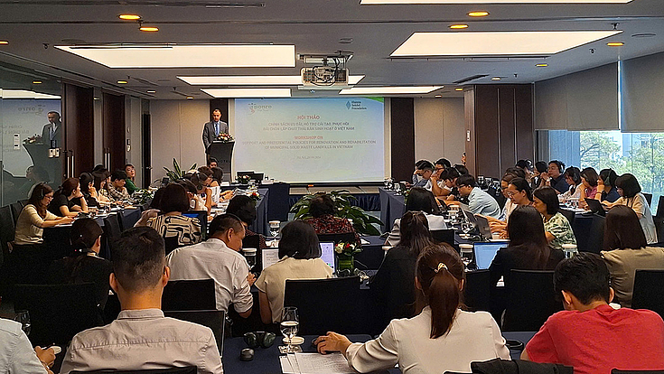 Mr Michael Siegner, Resident Representative of HSF Vietnam, spoke at the workshop