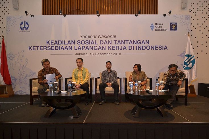 The expert panel discussed social justice, equality and the job market for Indonesian workers.