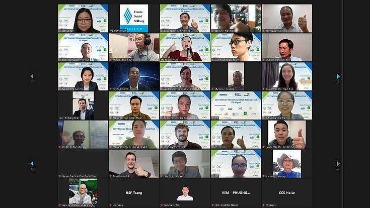 Participants during the virtual National Final of the CLP Vietnam 2021