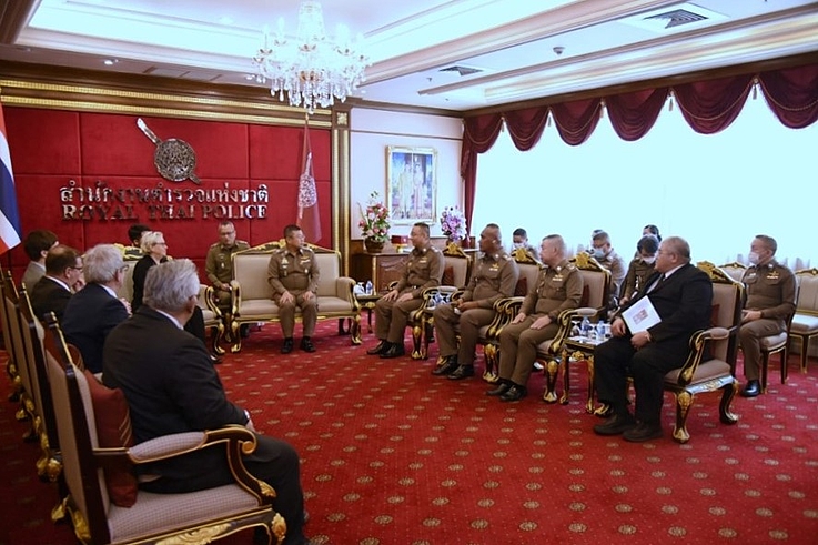 The visit was at the Headquarters of the Royal Thai Police
