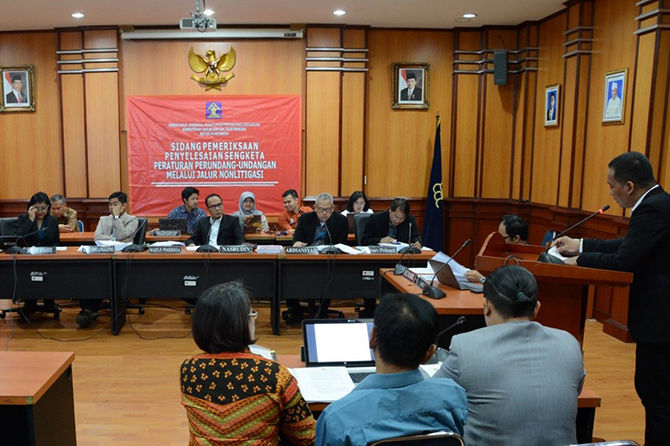 The hearing session at the Ministry of Law and Human Rights