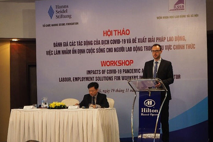 Mr Michael Siegner - HSF Vietnam resident representative spoke at the Workshop