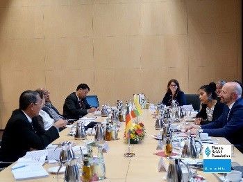 The delegation together with Sandra Michel at the Bundesrat