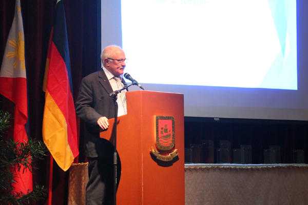 Mr. Paul Schäfer delivers his speech