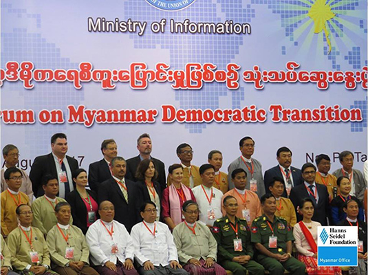 Group Photo taken during the Forum on Myanmar’s Democratic Transition.