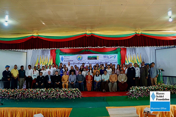 Participants joining Day I of the Regional Community Tourism Development Forum in Kalaw. It was jointly organized by the Ministry of Hotels and Tourism, the Myanmar Centre for Responsible Business, the Myanmar Responsible Tourism Institute and the Hanns Seidel Foundation Myanmar. It focused on both villagers from the surrounding of Kalaw on Day I as well as business owners on Day II